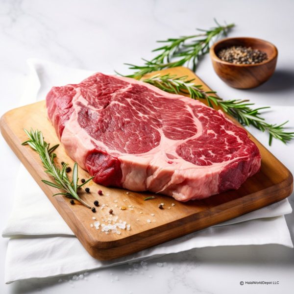 Halal Ribeye Steak | Sliced 1in Thick | Freshly Packaged | High Quality | For Cheap