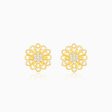 Anushka Sharma Golden Blooming Flower Stud Earrings Fashion