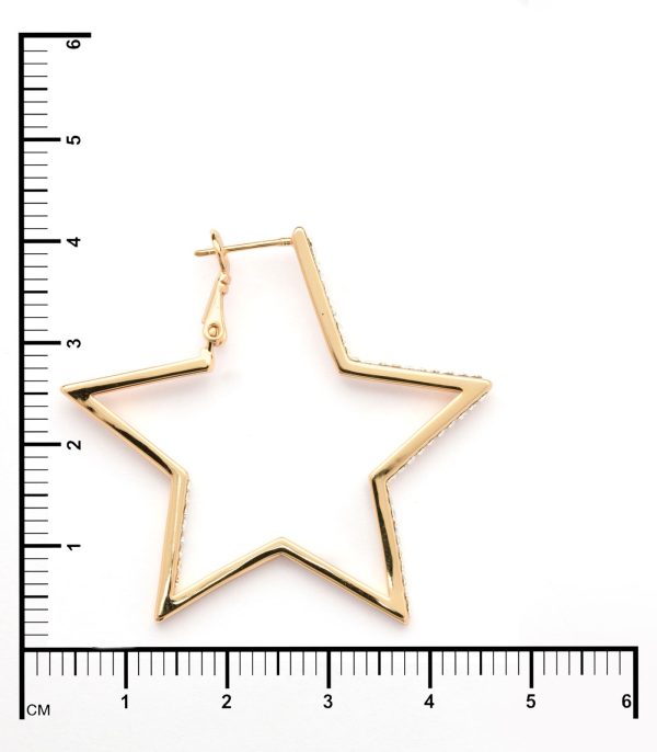 Decorative Golden Color Stars Earrings (Brass) Online