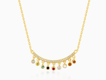 Golden Navratan Necklace Online