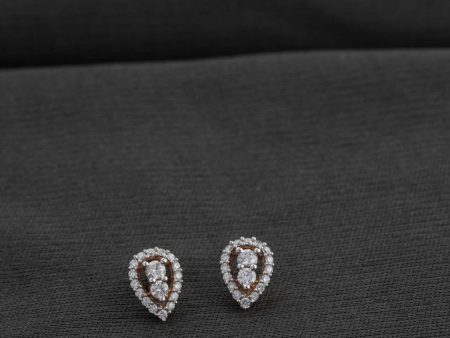 Diamond Minimalist Chic Earrings For Sale