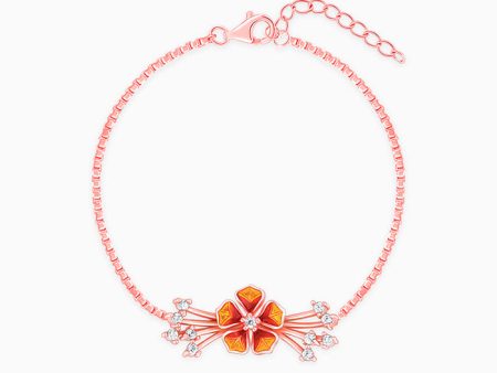 Rose Gold Bell Mallow Orange Crest Bracelet For Discount