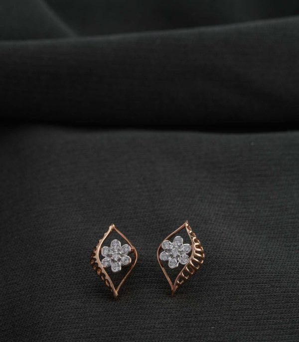 Diamond Aster Adorned Earrings Hot on Sale