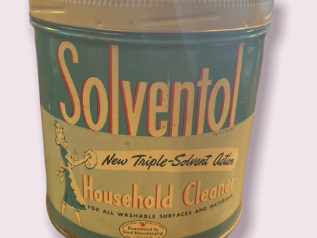 Vintage Large Solventol Household Cleaner Made in Detroit MI FULL PROP Online Hot Sale