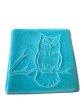 Pewabic 2012 3x3 Turquoise Owl in Tree Tile For Sale