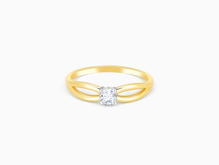 Gold Charming Magic Solitaire Diamond Ring Discount