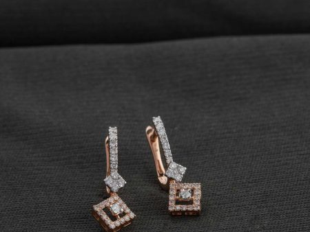 Diamond Exquisite Carvings Earrings Discount