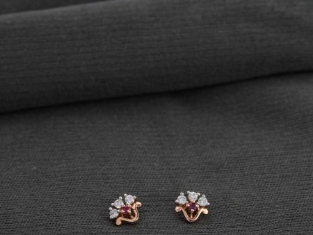 Diamond Mini Bloom Earrings Hot on Sale