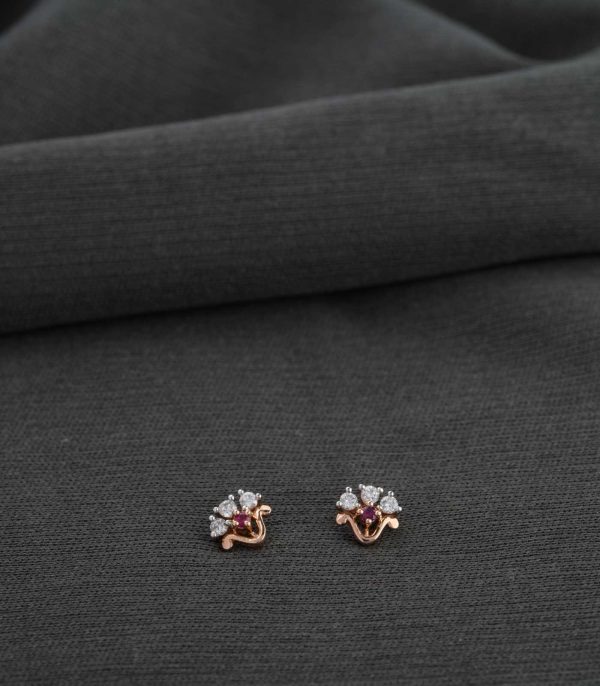 Diamond Mini Bloom Earrings Hot on Sale