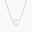 Anushka Sharma Silver White Pearl Moon Necklace Discount