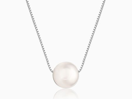 Anushka Sharma Silver White Pearl Moon Necklace Discount