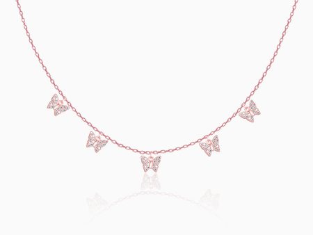 Anushka Sharma Rose Gold Wavering Wings Butterfly Necklace Fashion