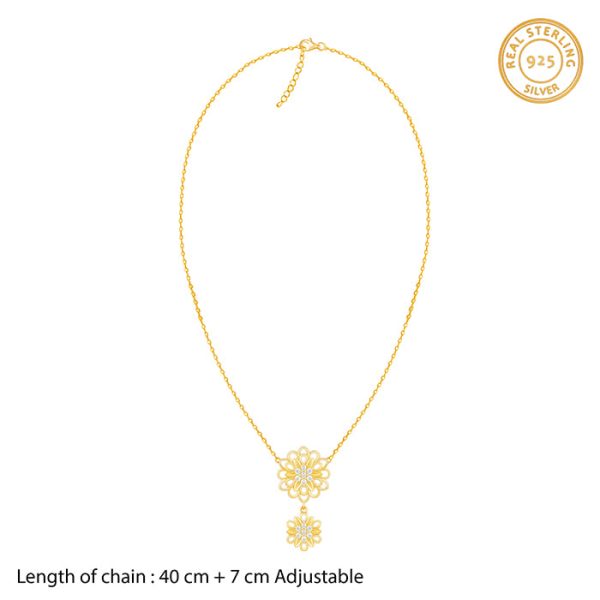 Golden Blooming Flower Necklace Online Sale