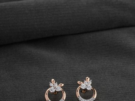 Diamond Tiny Blossoms Earrings Online Hot Sale