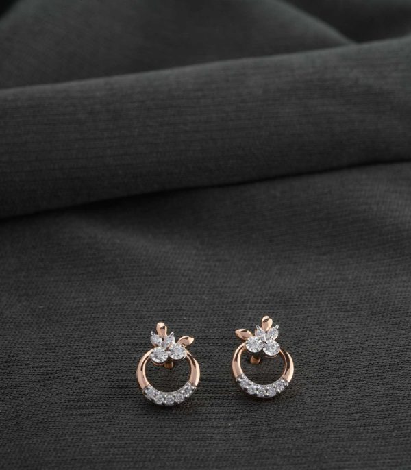 Diamond Tiny Blossoms Earrings Online Hot Sale