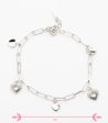 Bulky Chain Multipendant Bracelet (Silver) Online Sale