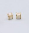 Classic golden Color button earrings(Silver) Online Sale