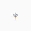 Gold Dazzling Leaf Diamond Nose Pin Supply