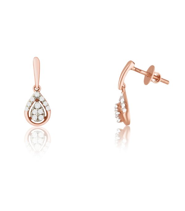 Diamond Tiny Dangling Earrings on Sale