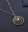 Decorative Concentric Loops Of Silver Color Flower Necklace (Brass) Sale