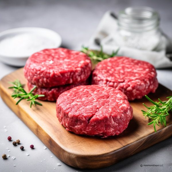 10lb Bulk Pack Halal Beef Burger Patties | Freshly Seasoned And Prepped | Ready To Cook | Online Sale