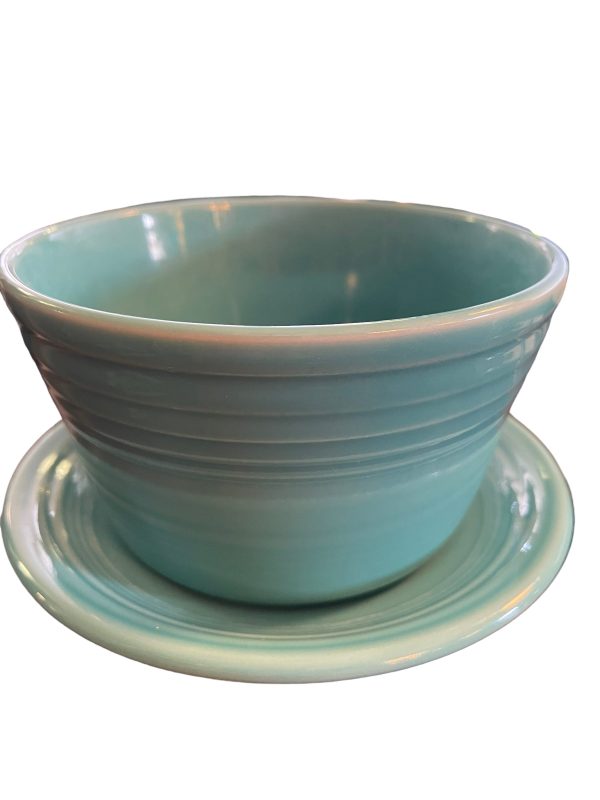 Fiesta Turquoise Flower Pot - Very Hard To Find Sale