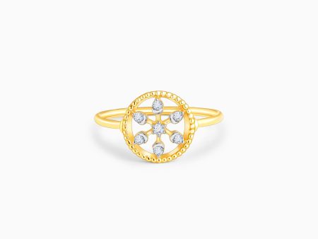 Gold Blossoming Fleur Diamond Ring For Discount