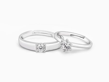 Anushka Sharma Silver Minimal Couple Rings Online