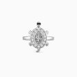 Silver Swastik Tortoise Ring Online Hot Sale