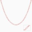 Rose Gold Elongated Link Chain Necklace For Discount