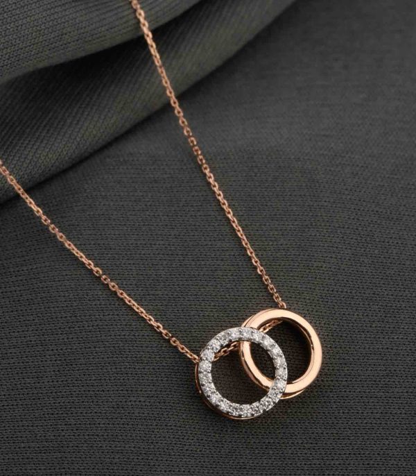 Diamond Stylish Swirls Necklace Online