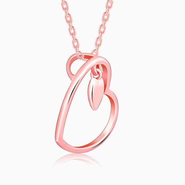 Anushka Sharma Rose Gold Heart Necklace For Cheap