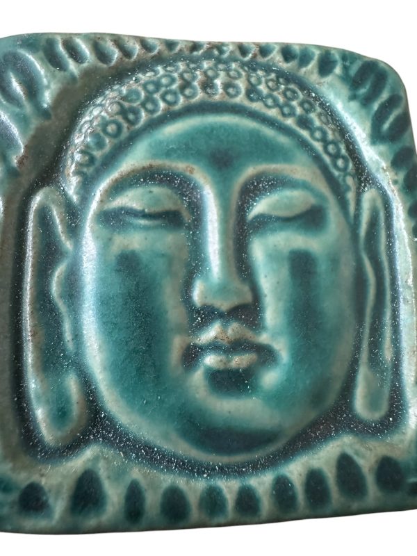 Pewabic Green 2010 3x3 Happy Buddah Tile Supply