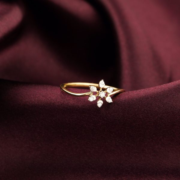 Gold Blossoming Beauty Diamond Ring on Sale