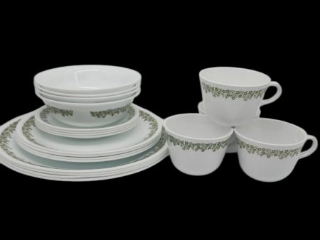 Corelle Crazy Daisy Set of 20 - Four 5 Piece Place Settings Vintage Sale