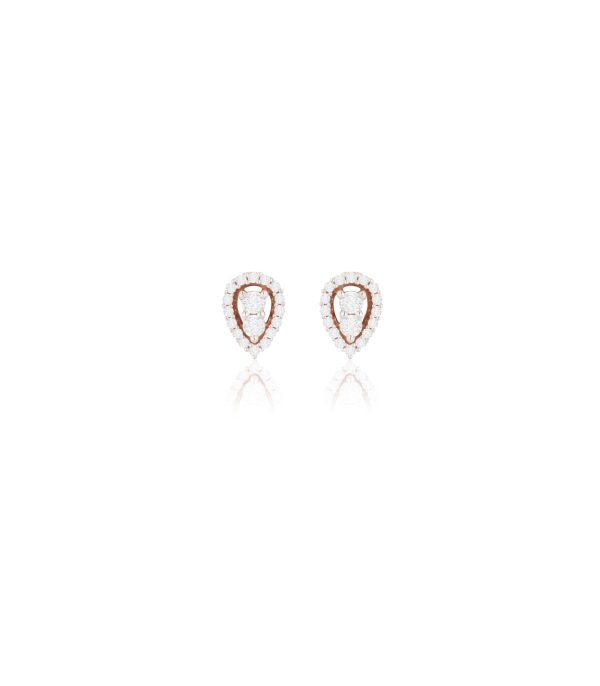 Diamond Minimalist Chic Earrings For Sale