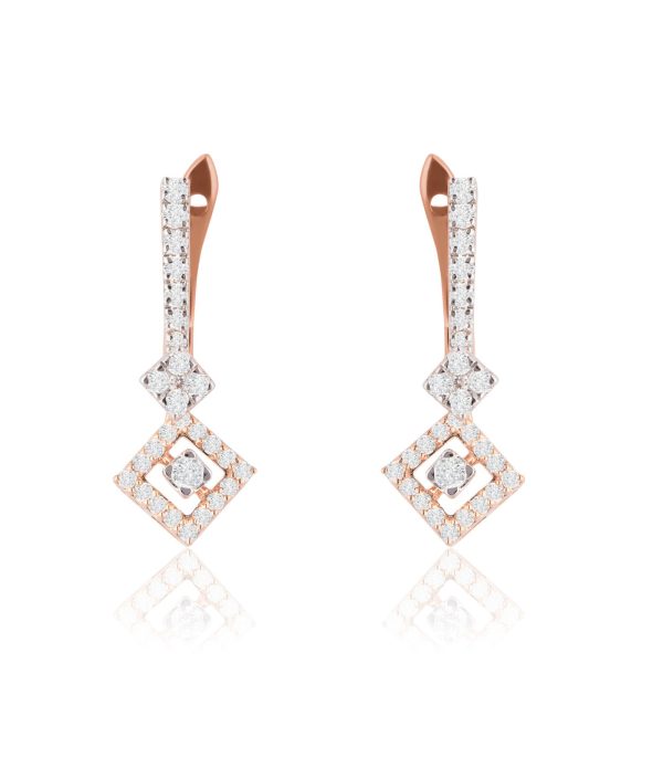 Diamond Exquisite Carvings Earrings Discount