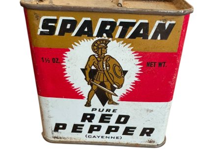 Vintage Spartan Red Pepper 1 1 4 Oz Spice Tin Grand Rapids MI Hot on Sale