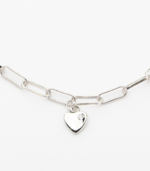 Bulky Chain Multipendant Bracelet (Silver) Online Sale