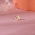 Gold Dazzling Leaf Diamond Nose Pin Supply