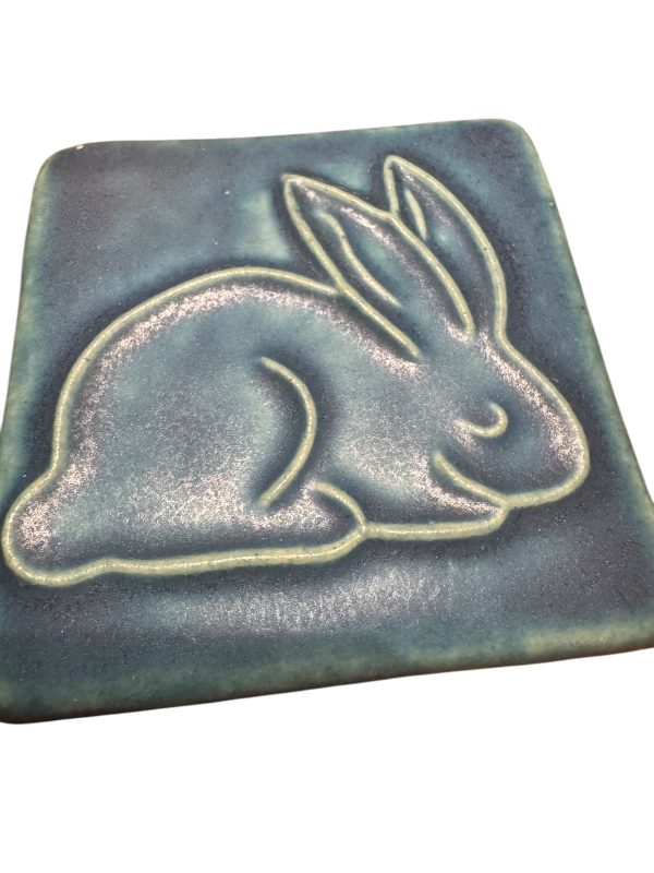 Pewabic 2011 Blue Bunny Rabbit Tile Cheap