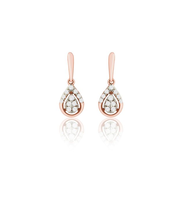 Diamond Tiny Dangling Earrings on Sale