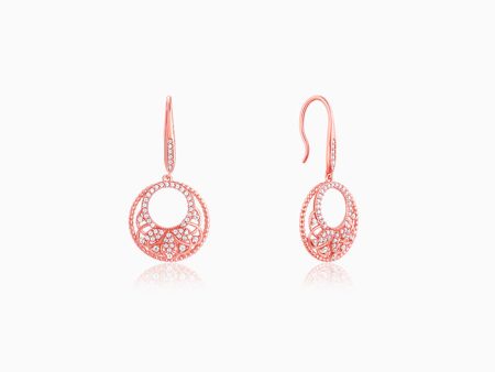 Rose Gold Crescent Affair Earrings Online