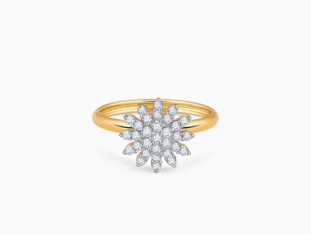 Gold Sunflower Radiance Diamond Ring Online Sale