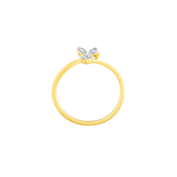 Gold Leaflet Delights Diamond Ring For Cheap