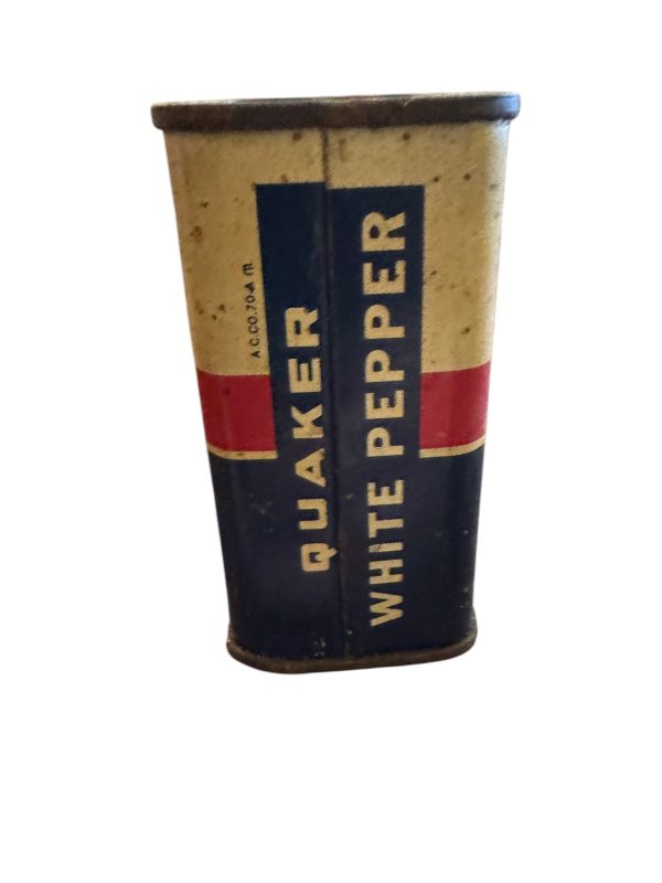 Vintage Spice White Pepper Tin Quaker Lee & Cady Distributors Detroit MI 1 1 2oz Discount