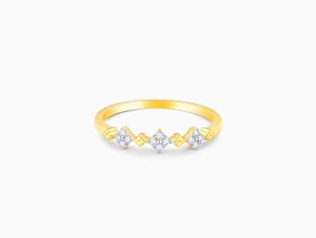 Gold Blushing Beauty Diamond Ring Online Hot Sale