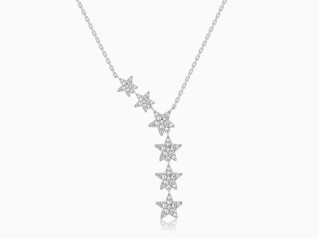 Silver Starry Drop Necklace For Discount