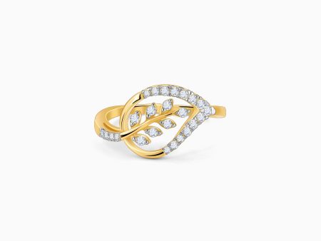 Gold Leaf in Luxury Diamond Ring Cheap