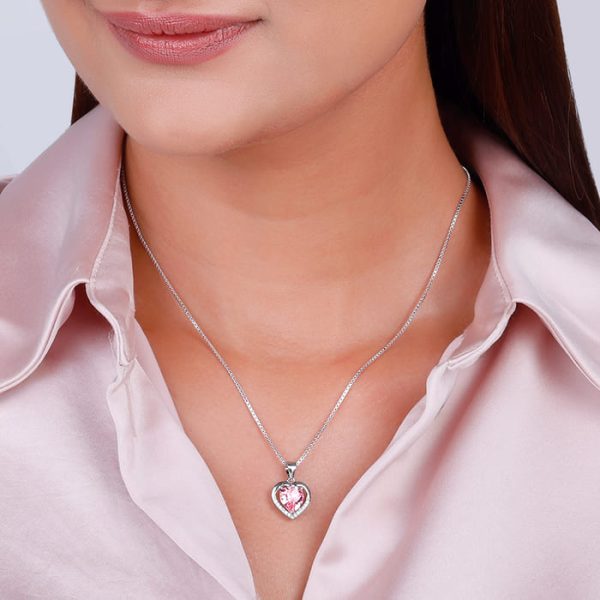 Anushka Sharma Silver Valentine Pendant For Cheap